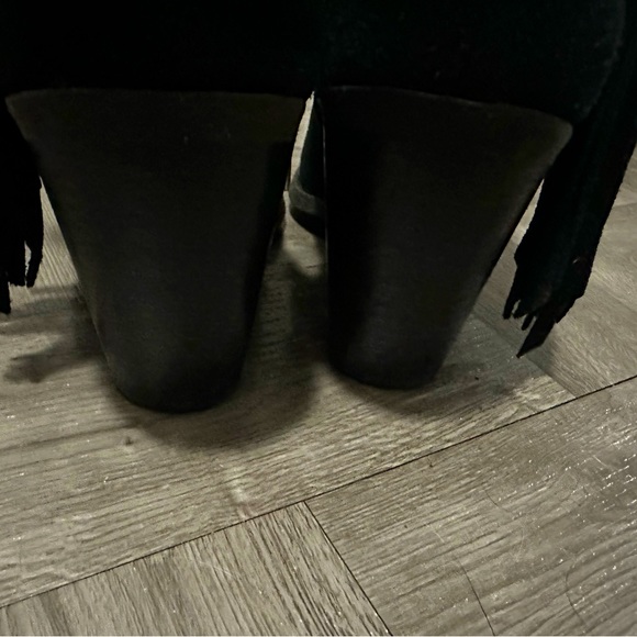 Jessica Simpson Chassie Black Suede Block Heel Booties - Picture 6 of 14